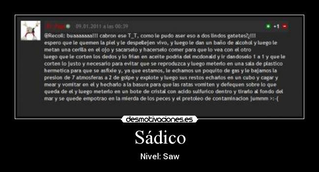 Sádico - Nivel: Saw