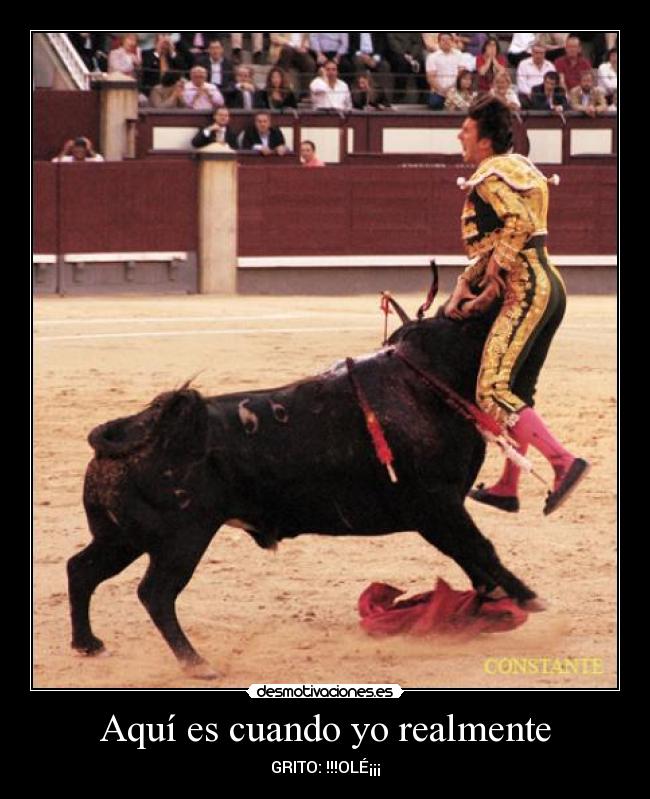 Aquí es cuando yo realmente - GRITO: !!!OLÉ¡¡¡