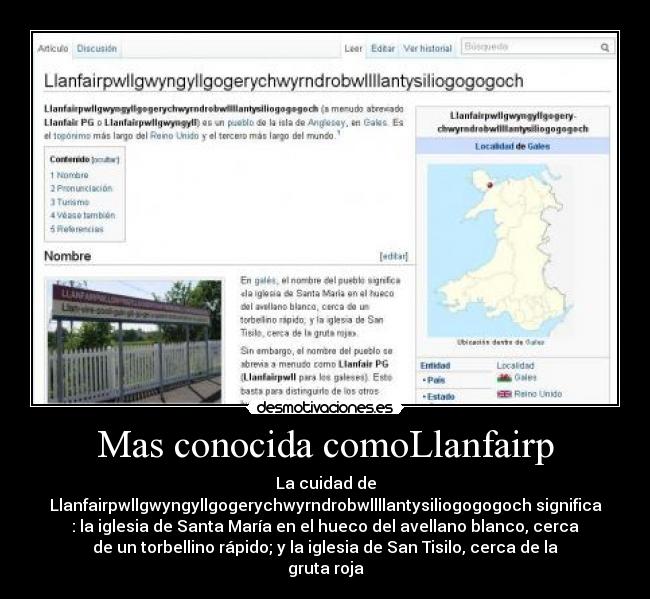 Mas conocida comoLlanfairp - 