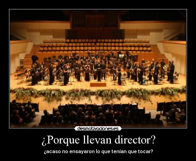 ¿Porque llevan director? - 