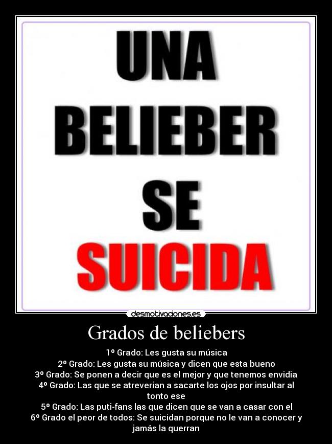 Grados de beliebers - 