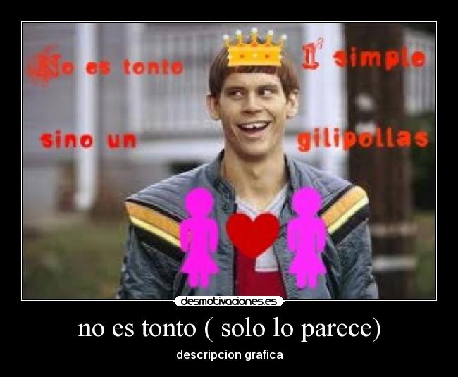 no es tonto ( solo lo parece) - descripcion grafica