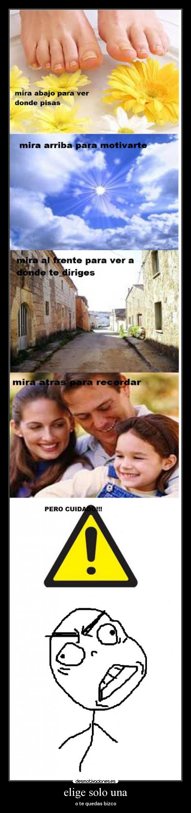 carteles mira elige solo una bizco desmotivaciones