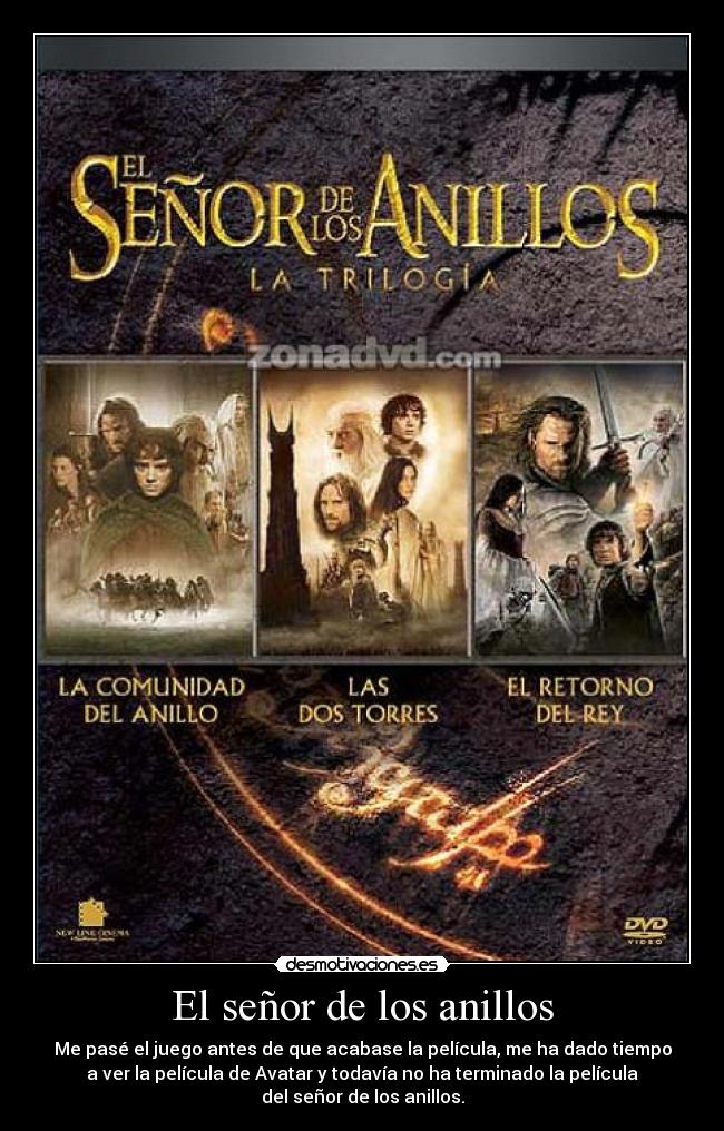 carteles senor los anillos desmotivaciones