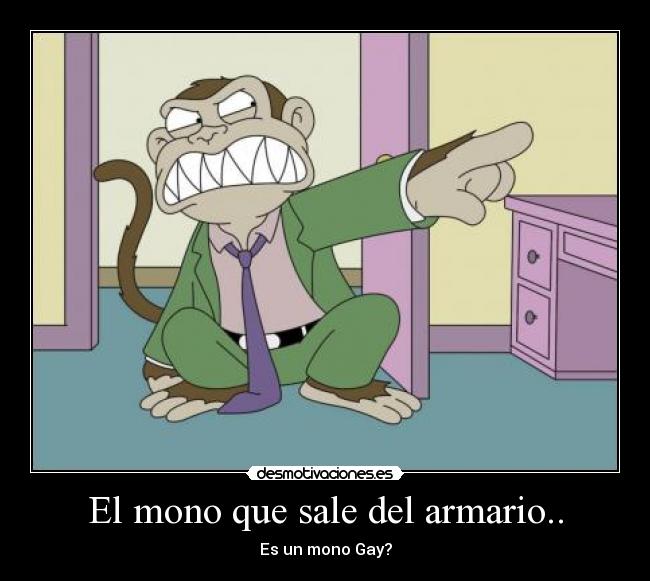 El mono que sale del armario.. - Es un mono Gay?