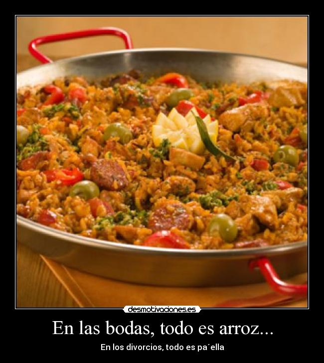 En las bodas, todo es arroz... - 