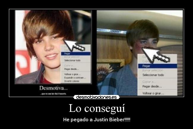 Lo conseguí - He pegado a Justin Bieber!!!!!