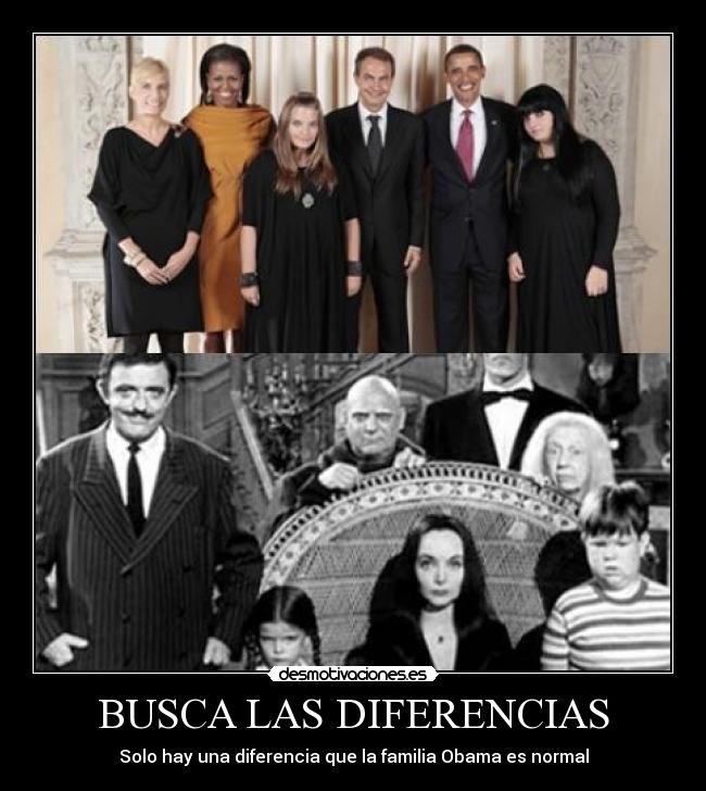 BUSCA LAS DIFERENCIAS - Solo hay una diferencia que la familia Obama es normal