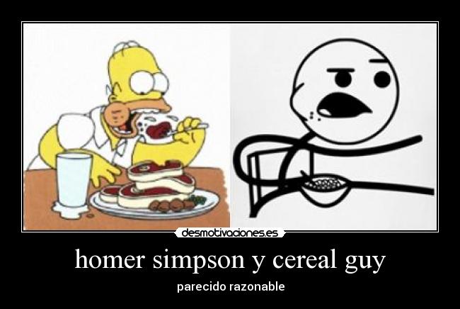 homer simpson y cereal guy - 