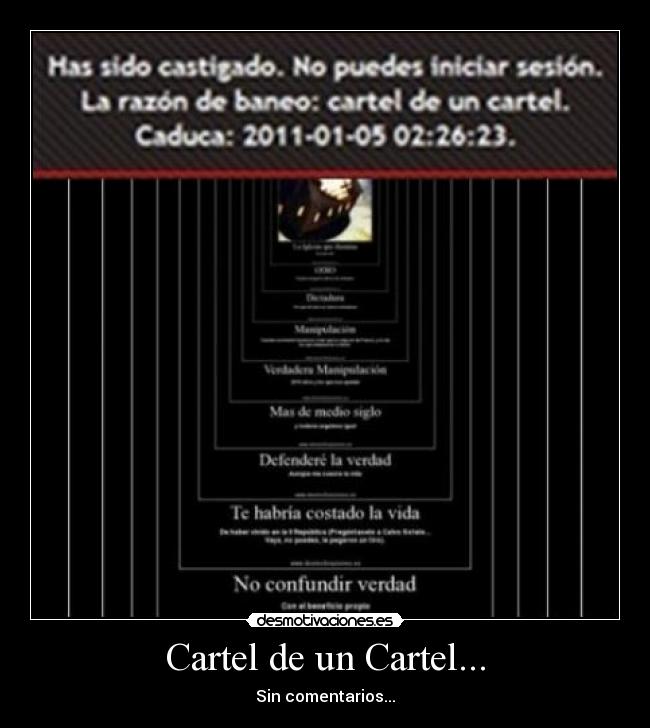 Cartel de un Cartel... -
