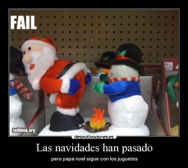 Las navidades han pasado - pero papa noel sigue con los juguetes