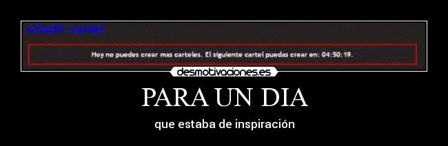 PARA UN DIA -