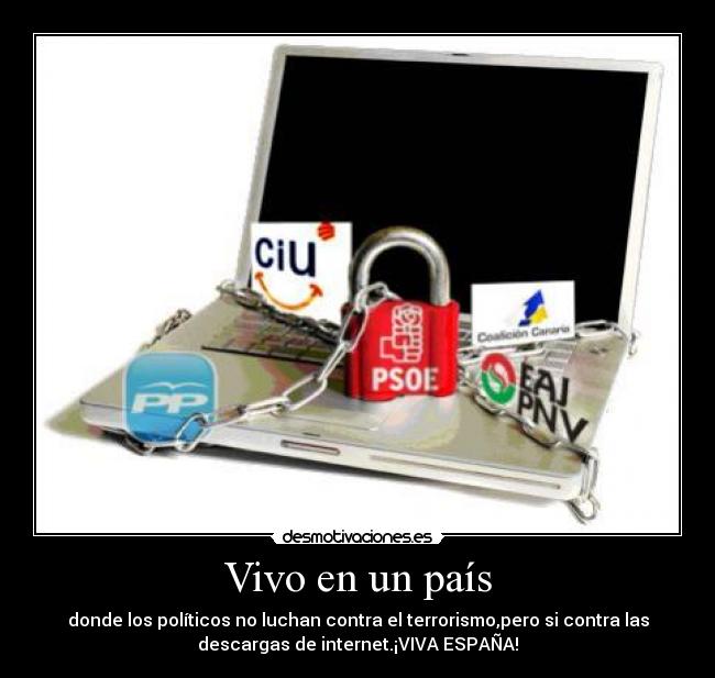 carteles descargas espana ley sinde puta desmotivaciones