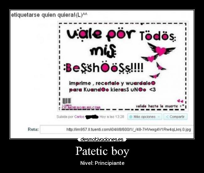 Patetic boy - Nivel: Principiante