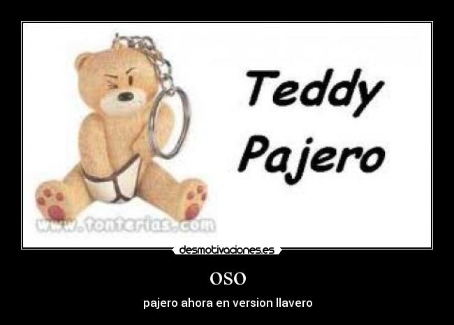 oso - pajero ahora en version llavero