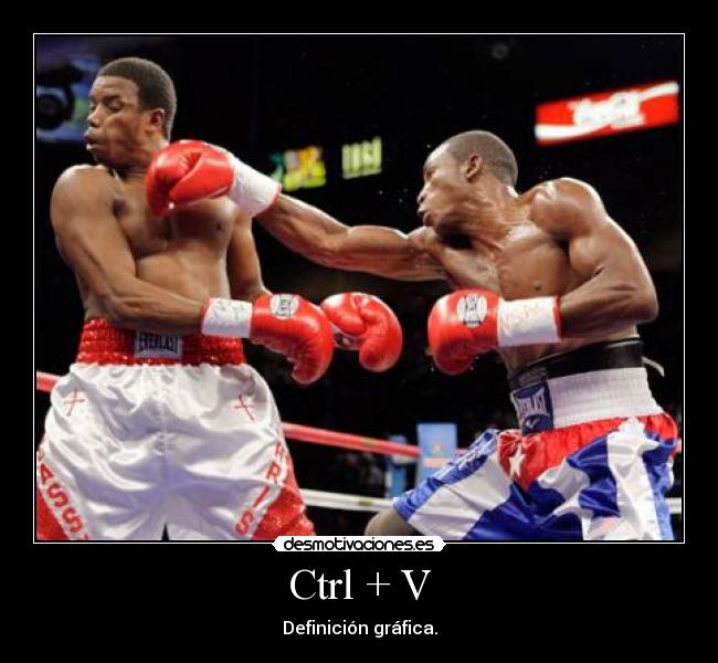 Ctrl + V - Definición gráfica.