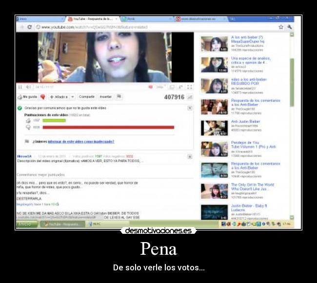 Pena - De solo verle los votos...
