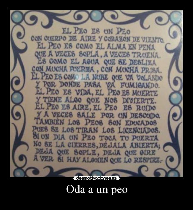 Oda a un peo -