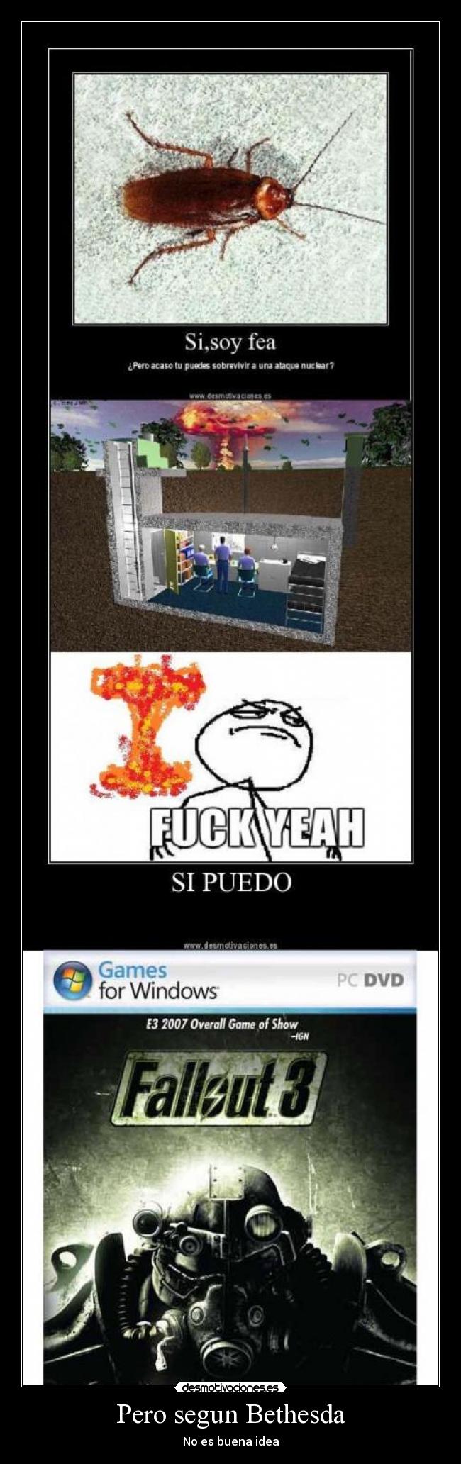 carteles nuclear refugio fallout desmotivaciones