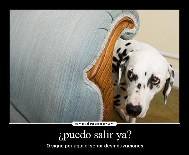 ¿puedo salir ya? - 