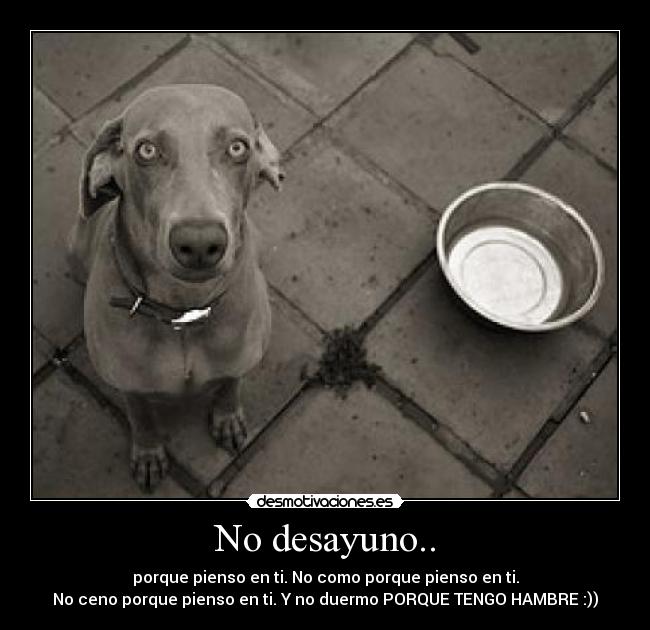 No desayuno.. -