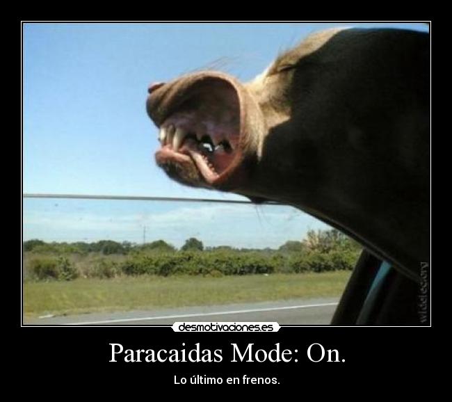 Paracaidas Mode: On. - Lo último en frenos.