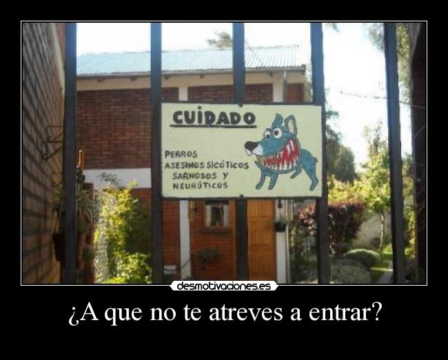 ¿A que no te atreves a entrar? -
