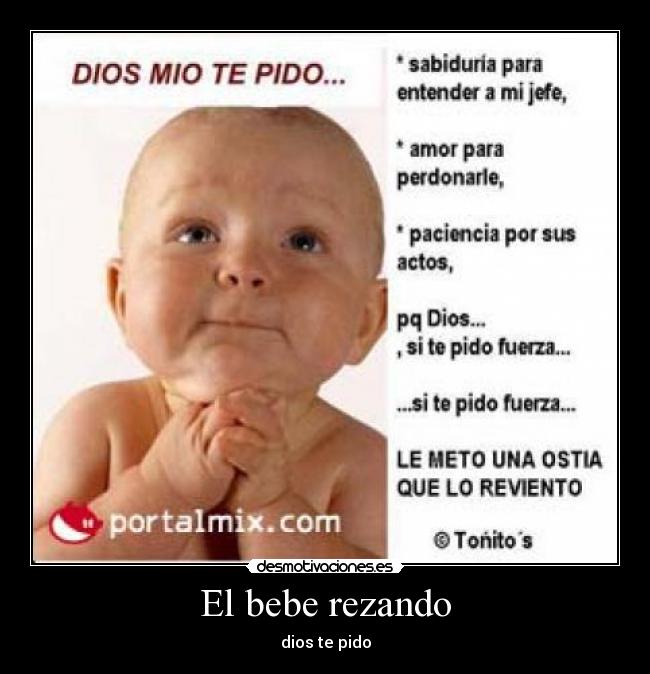 El bebe rezando - 