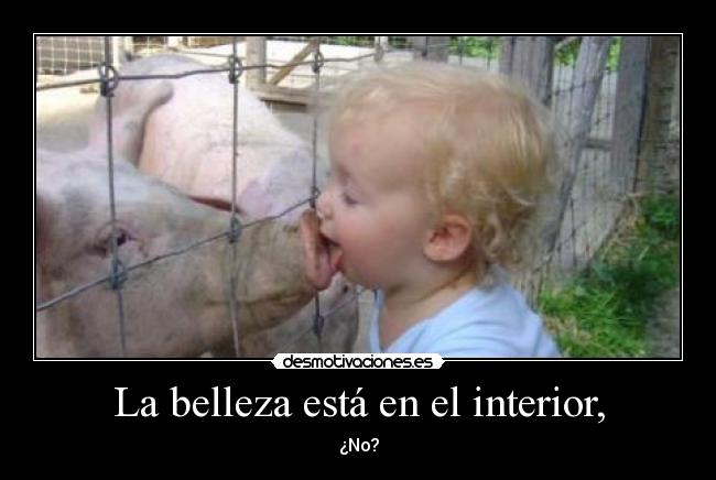 La belleza está en el interior, - ¿No?