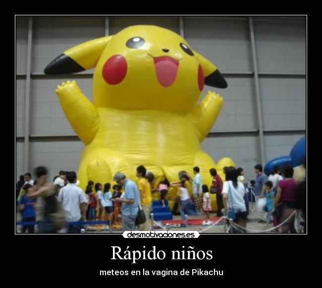 Rápido niños - meteos en la vagina de Pikachu