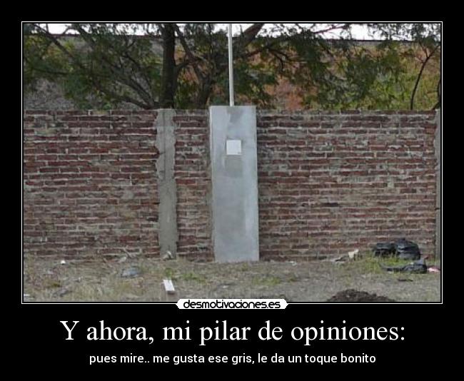 Y ahora, mi pilar de opiniones: -