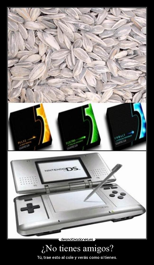¿No tienes amigos? -