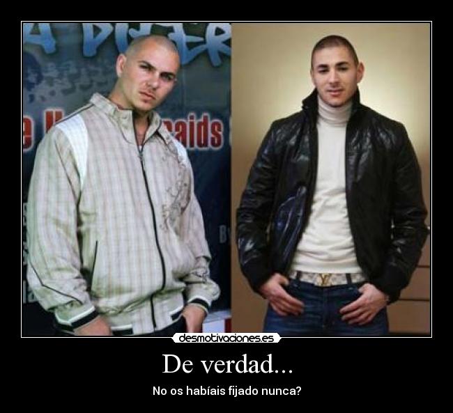 De verdad... - No os habíais fijado nunca?