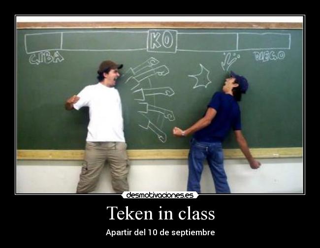 Teken in class - Apartir del 10 de septiembre