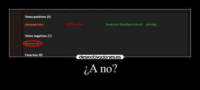 ¿A no? - 