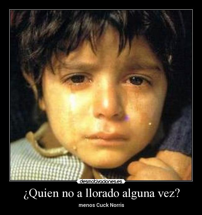 ¿Quien no a llorado alguna vez? -