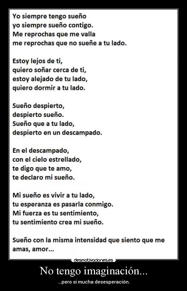 No tengo imaginación... - 