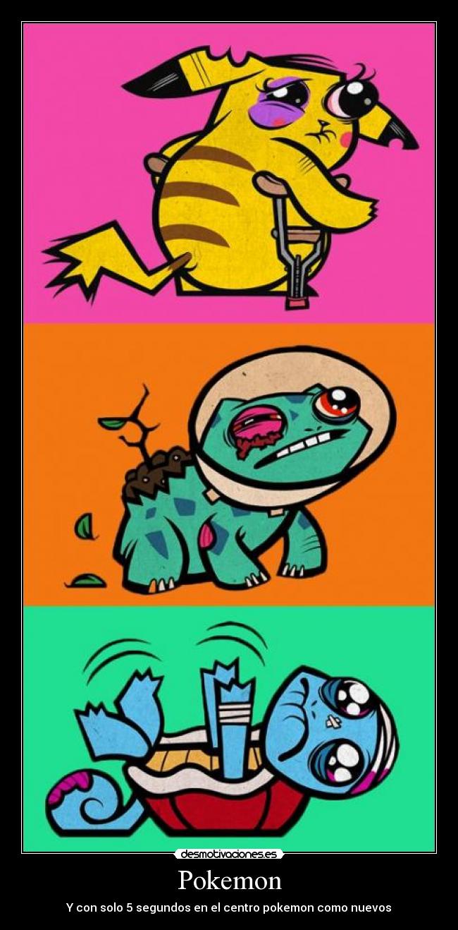 Pokemon - Y con solo 5 segundos en el centro pokemon como nuevos