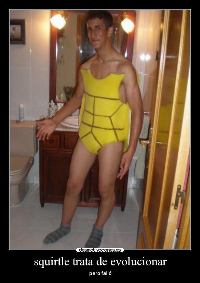 squirtle trata de evolucionar - pero falló