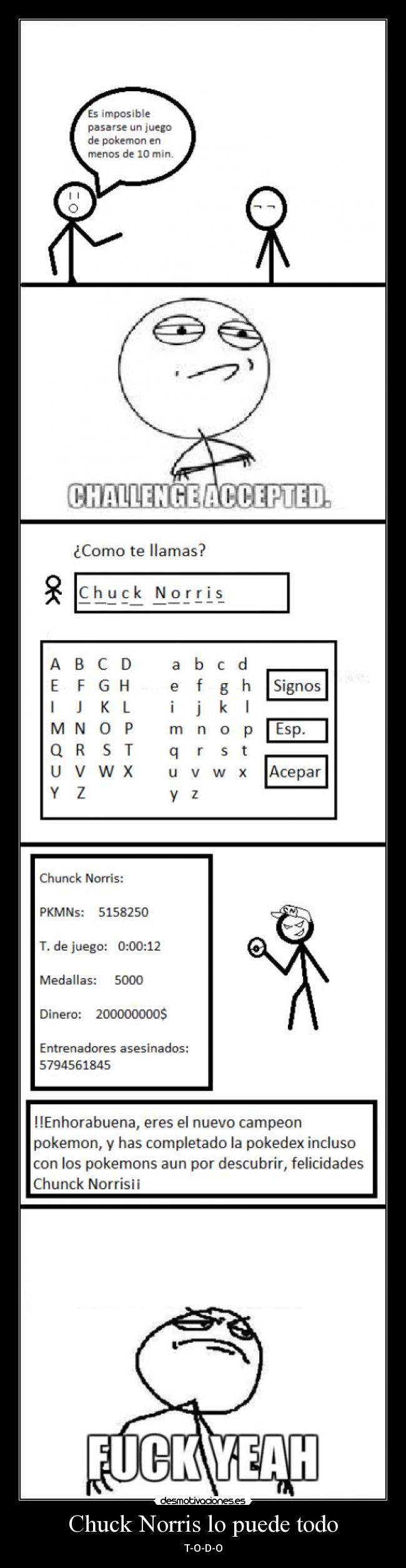 Chuck Norris lo puede todo - T-O-D-O