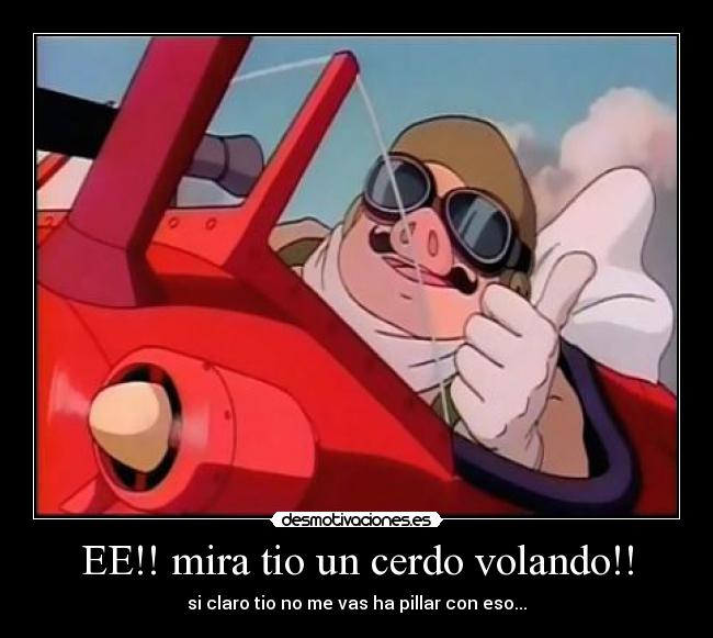 EE!! mira tio un cerdo volando!! - 