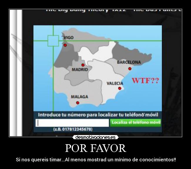 POR FAVOR - Si nos quereis timar...Al menos mostrad un mínimo de conocimientos!!