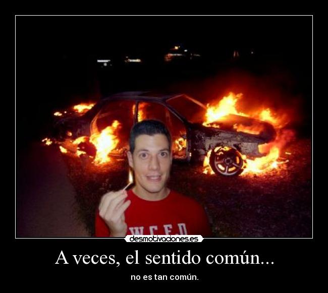 A veces, el sentido común... - 