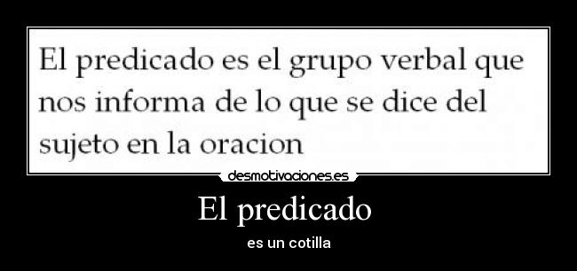 El predicado -