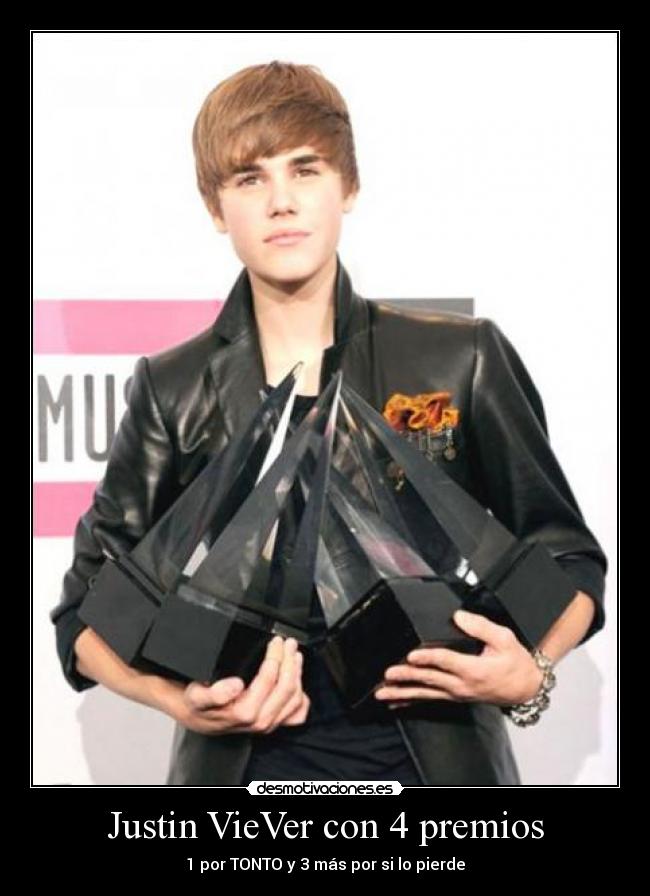 Justin VieVer con 4 premios -