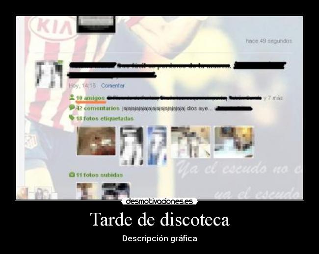 Tarde de discoteca - Descripción gráfica