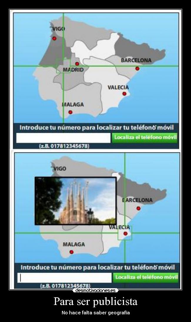 Para ser publicista - No hace falta saber geografía