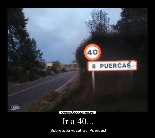 Ir a 40... - ¡Sobretodo vosotras, Puercas!
