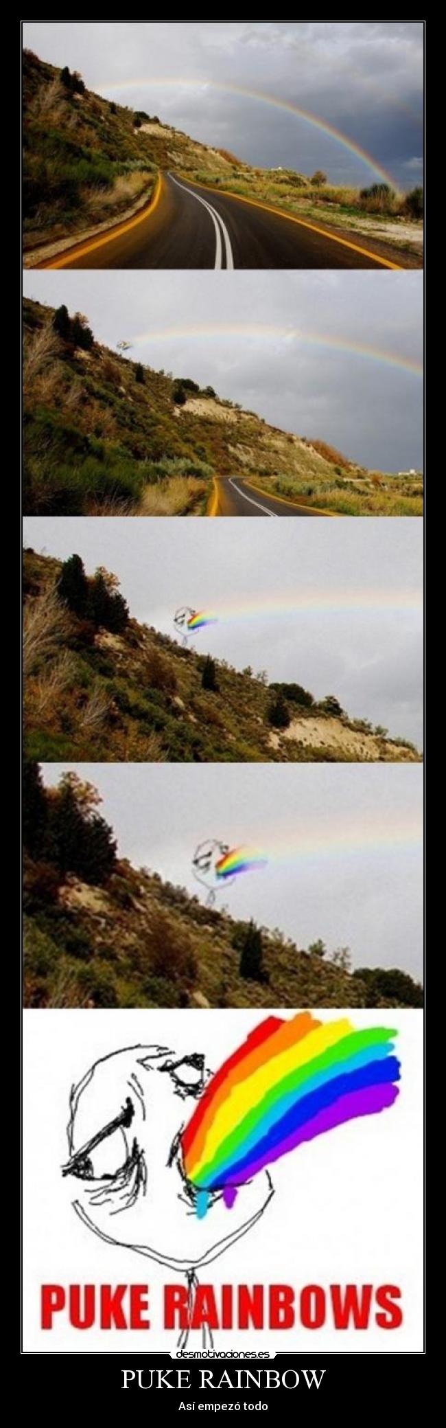 carteles puke rainbow desmotivaciones