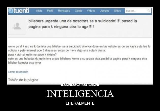 INTELIGENCIA - LITERALMENTE